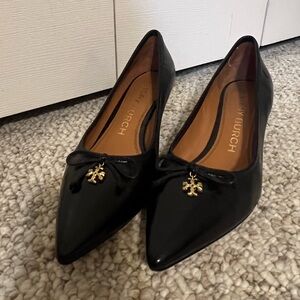 Tory Burch Leather Pump Bow Accents Size 7